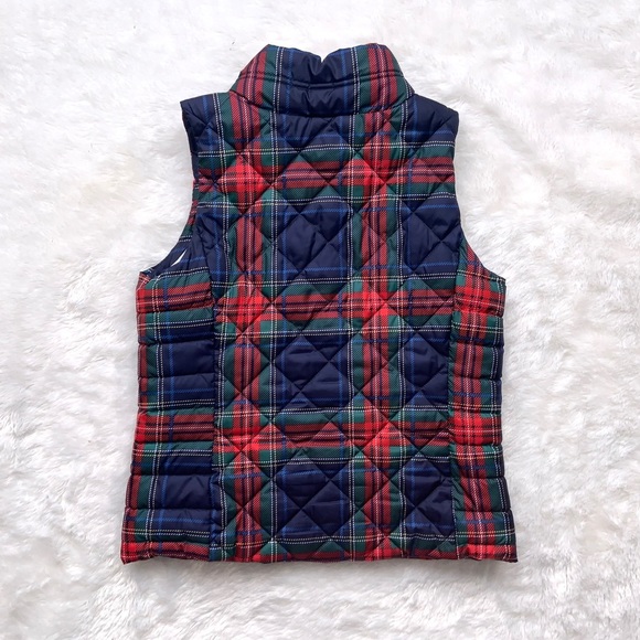 SOLD SO Plaid Sherpa-Lined Puffer Vest - Picture 3 of 6